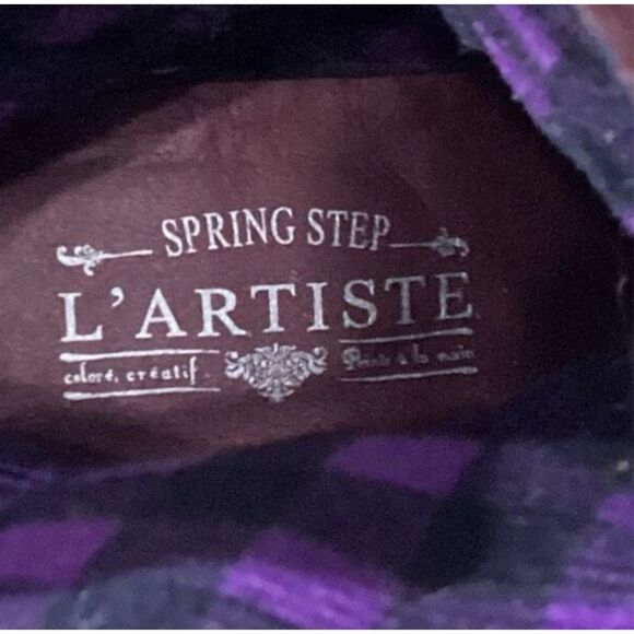 L'Artiste By Spring Step Makos Black and Snakeskin Heeled Boots Booties - Picture 7 of 9